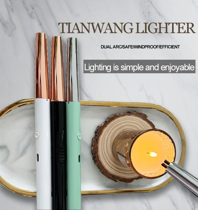 Valentines Day Gifts 2025 USB C Charging Double Arc Plasma Lighter for Candles BBQ Fireworks Camping