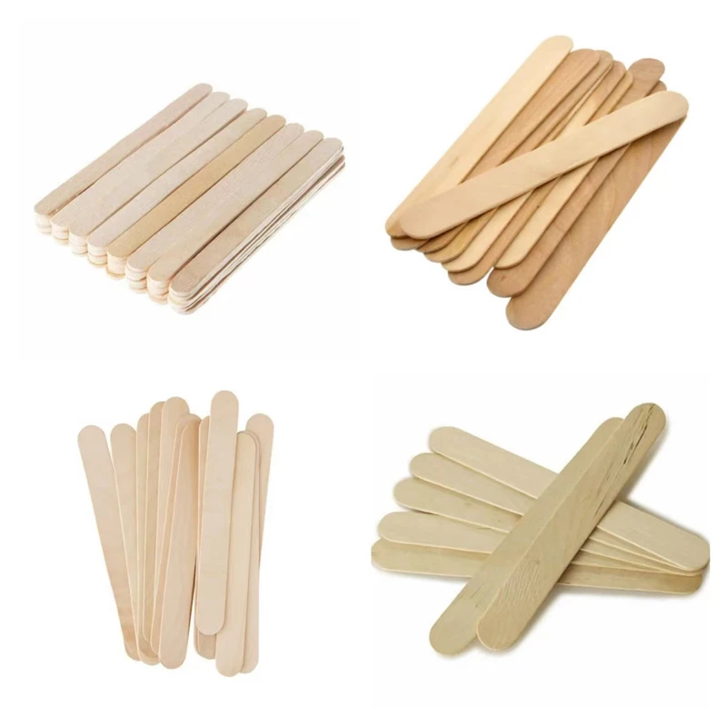 100 Pcs Wood Craft Sticks 5-9 Inch, Ice Cream Sticks, Jumbo Popsicle  Sticks