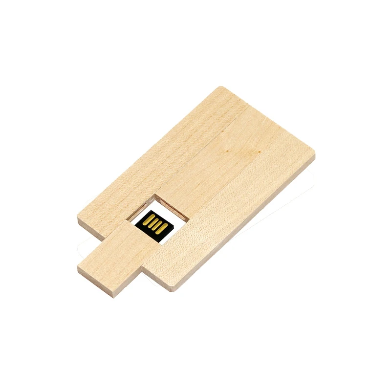 Fillinlight Wooden Credit Card Shape  USB Flash Drive Custom logo 1gb 2gb 4gb 8gb 32 64 GB USB2.0/3.0 memory disk pendrive