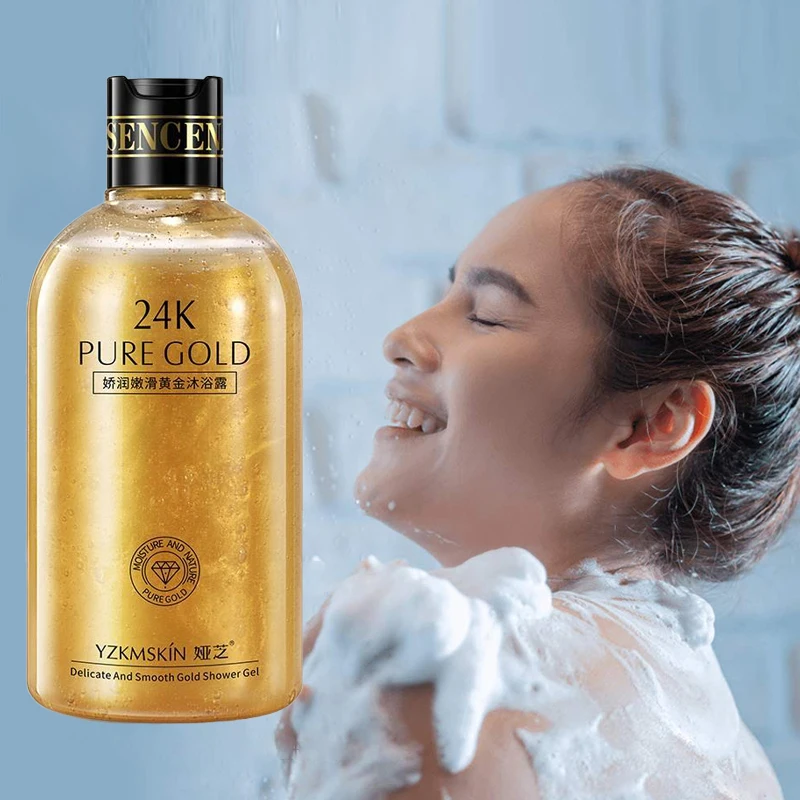 OEM OEM Private Label Natural Shower Gel Organic Anti-aging Moistrize Skin Smooth Whitening Shower Gel 24k Body Wash