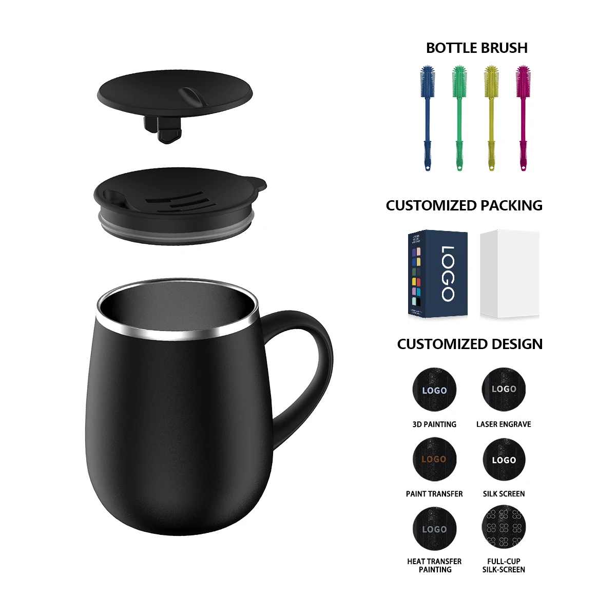 PRO grade stainless steel thermos coffee mug sublimation tumbler 11oz 16oz