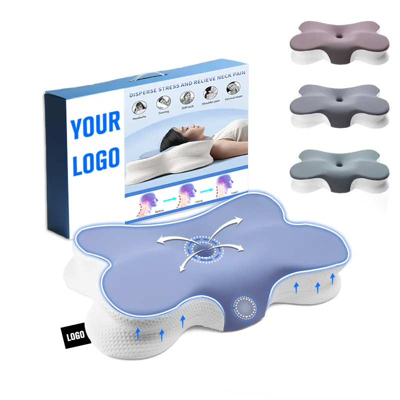 LIANDA P-112 High Quality Custom Contour Orthopedic Cervical Memory Foam Bed Pillow For Sleeping