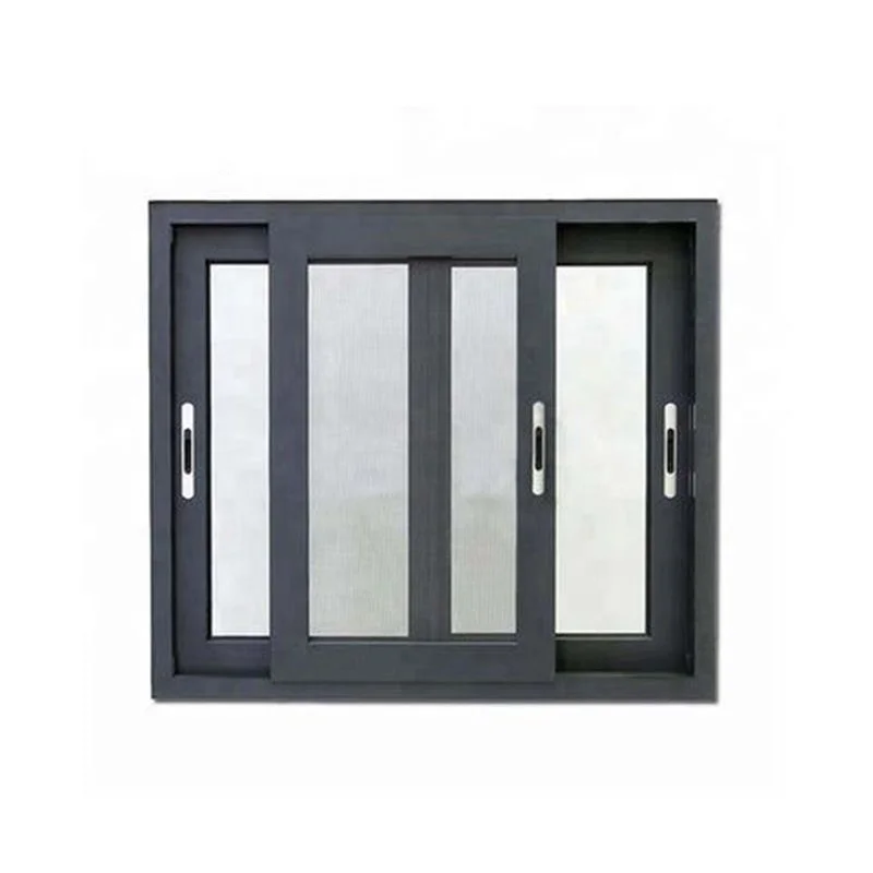 Latest double glazed aluminum sliding windows design aluminum window price philippines sliding windows with mosquito net