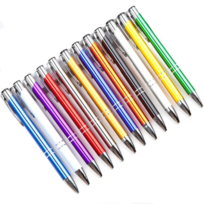 Metal printed logo pen sale promotional custom logo pen metal ball ballpoint pen