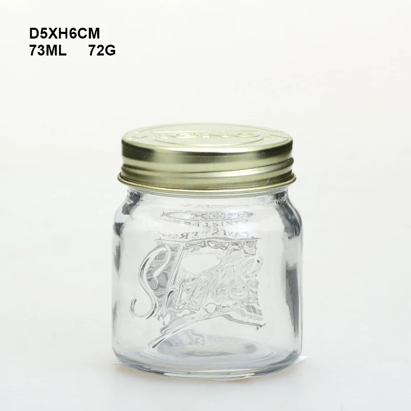 2oz 3oz 4oz shots jar mini glass mason jar jam food storage bottle with screw cap