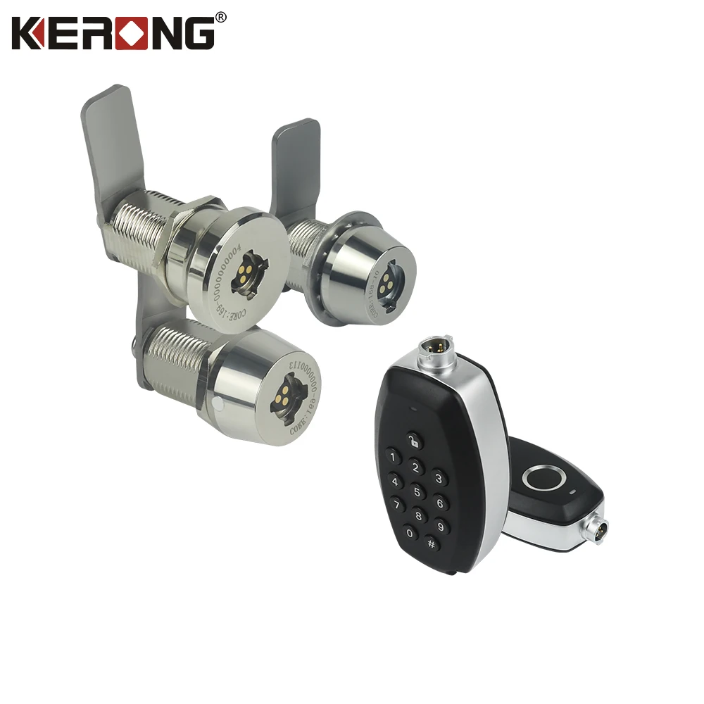 KERONG Management System Passive Battery-free Cam Lock  Handle Lock unlock by Electronic Key and Lock Management System