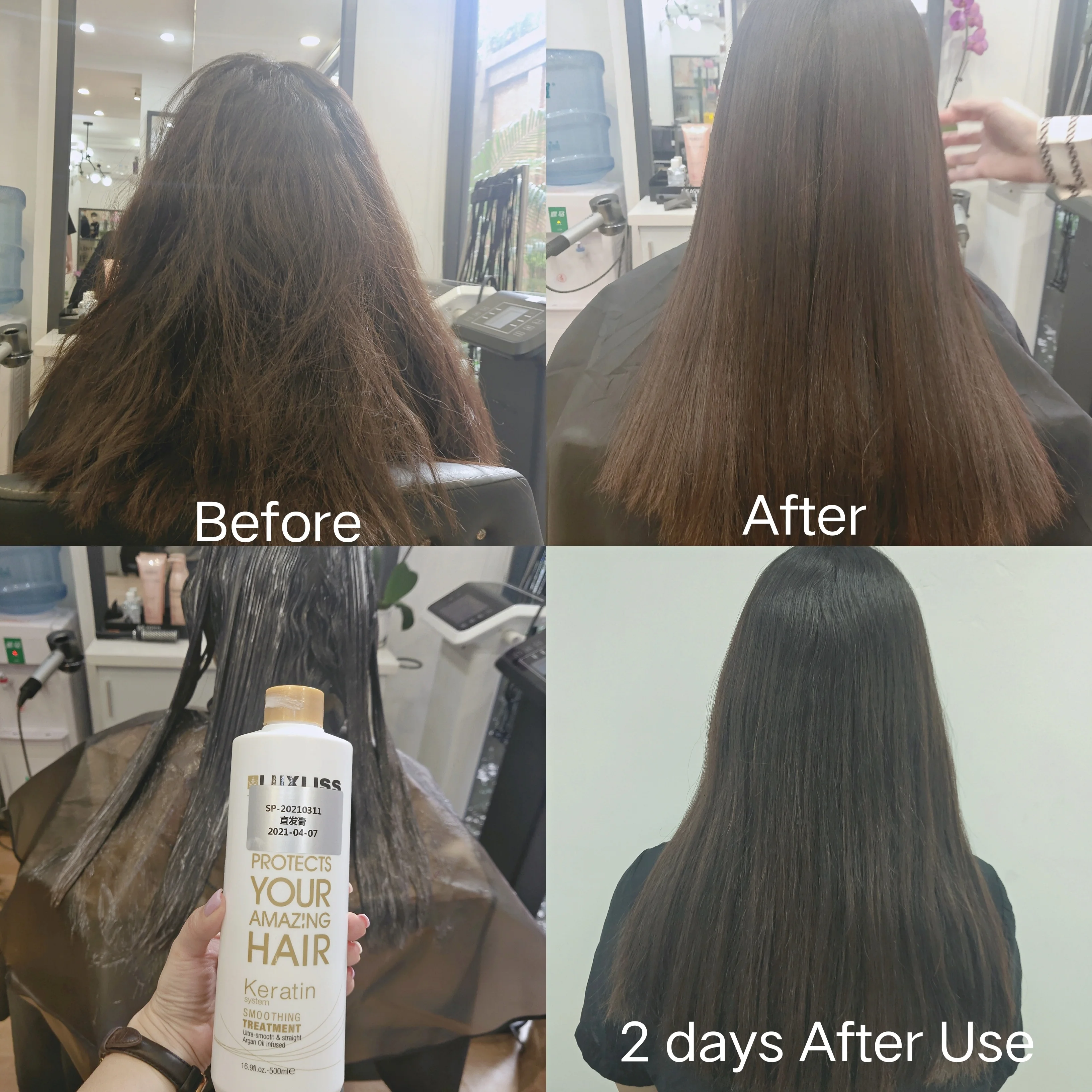 Luxliss High Quality Factory Price Formaldehyde Free Smoothing Straightening Nanoplastia Hair Protein Keratin Treatment