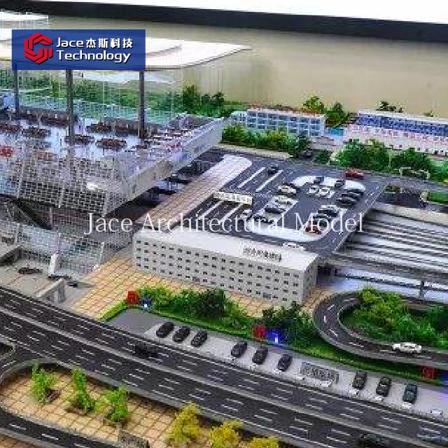 
Professional factory train railway layout residential building models for project presentation 