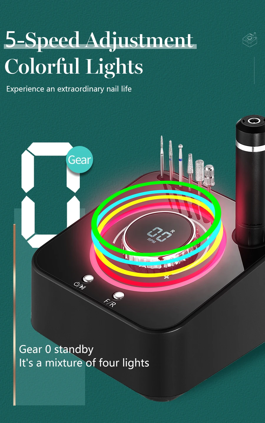 High Quality New Desktop 40000RPM Electric Manicure Drill Set Nail E File With Memory Funtion Nail Drill Machine