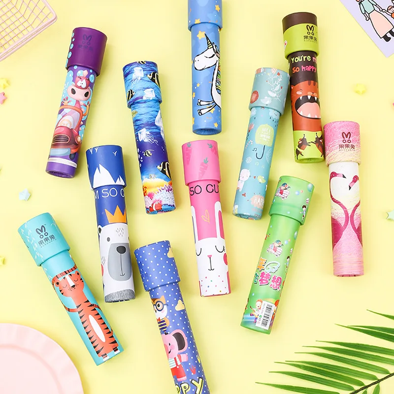 Zhiqu Toy Wholesale magic Kaleidoscope Classic toys colorful wooden kaleidoscope for kids Magic Telescope Toy