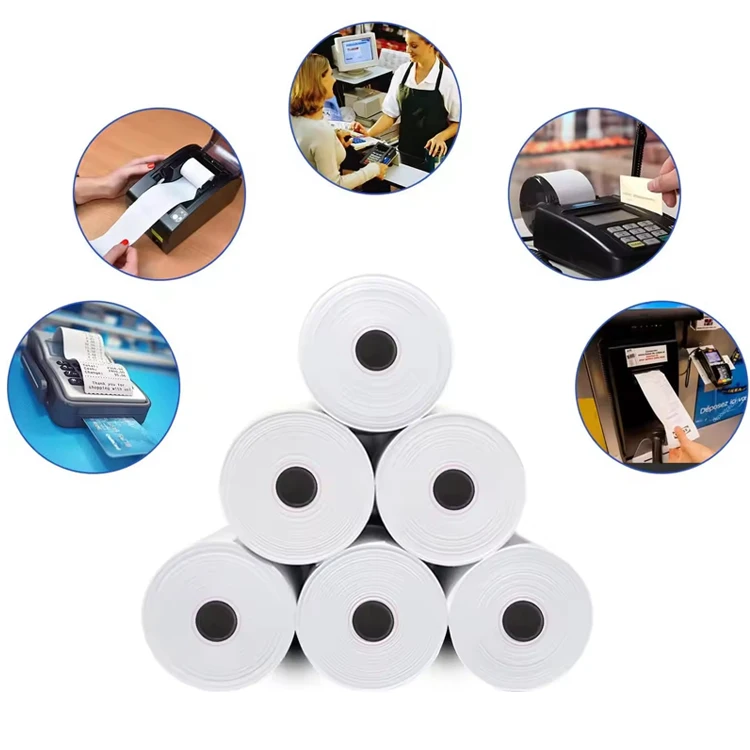 Cheaper 80*80mm Thermal Paper Rolls BPA-Free Receipt Roll with Double Layer PaperCore for Check Cash Register Paper Roll