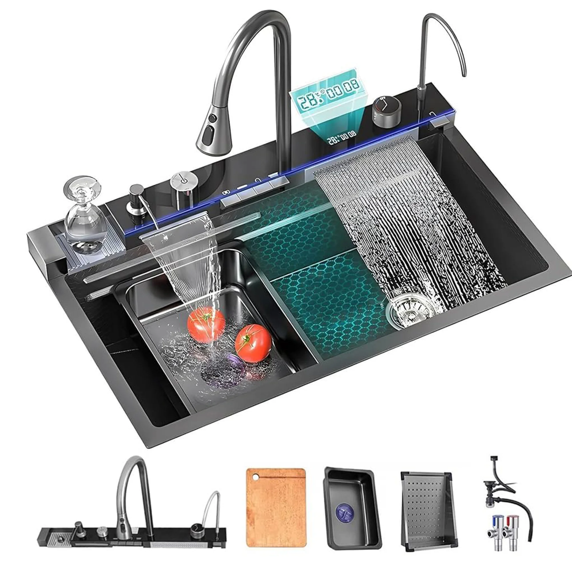 Single Kitchen Sink 304 Stainless Steel Silver Carton Box Square 3Mm Modern Kitchen Faucet Kitchen Sink fregadero de la cocina