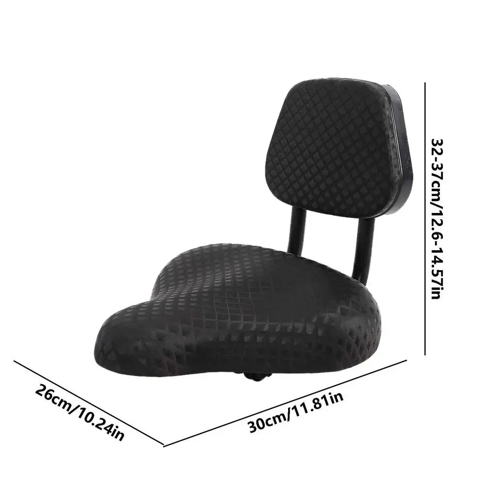 Bicycle Saddle With Ergonomic Backrest High Resilience Leather Universal Bike Seat With Back Support Cycling Riding Equipment