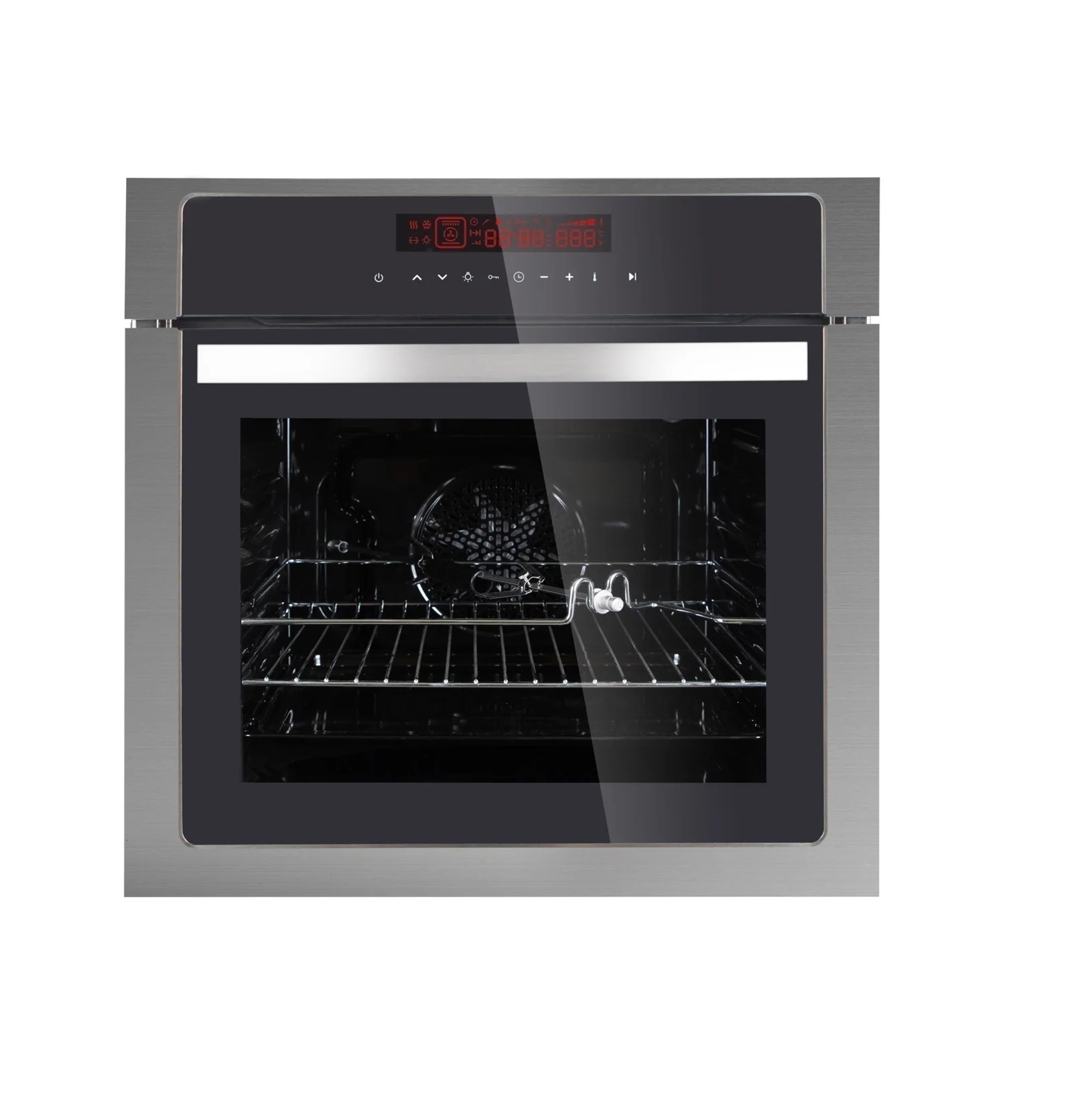Retro Built In Electric Oven Electric Pizza Oven Ivory Glass Door Home Cooking Bread Ceramic Oven For Home Kitchen Appliances