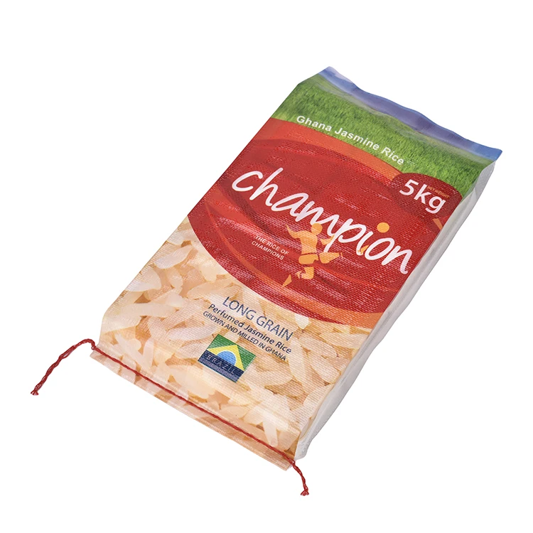 Factory Wholesale Custom Printed Food Grade Rice Packaging Bag 5kg
