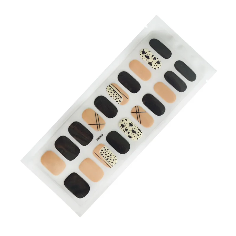 V1 SAFENG Semi Cured Gel Strips Nail Sticker Nail Polish Art Stickers Nail UV Gel Stickers Woman Fingernail Decoration Art
