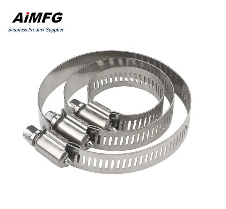 Double Bolt Hose Clamp Automotive Stainless Steel Hose Clip Pipe Heavy Duty T Bolt Clamp abrazaderas de acero inoxidable