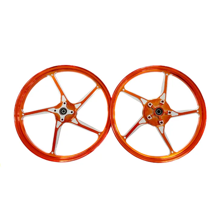 511 Orange Motorcycle aluminum wheels ,Sport rim y15,y15zr,y125,lc135...
