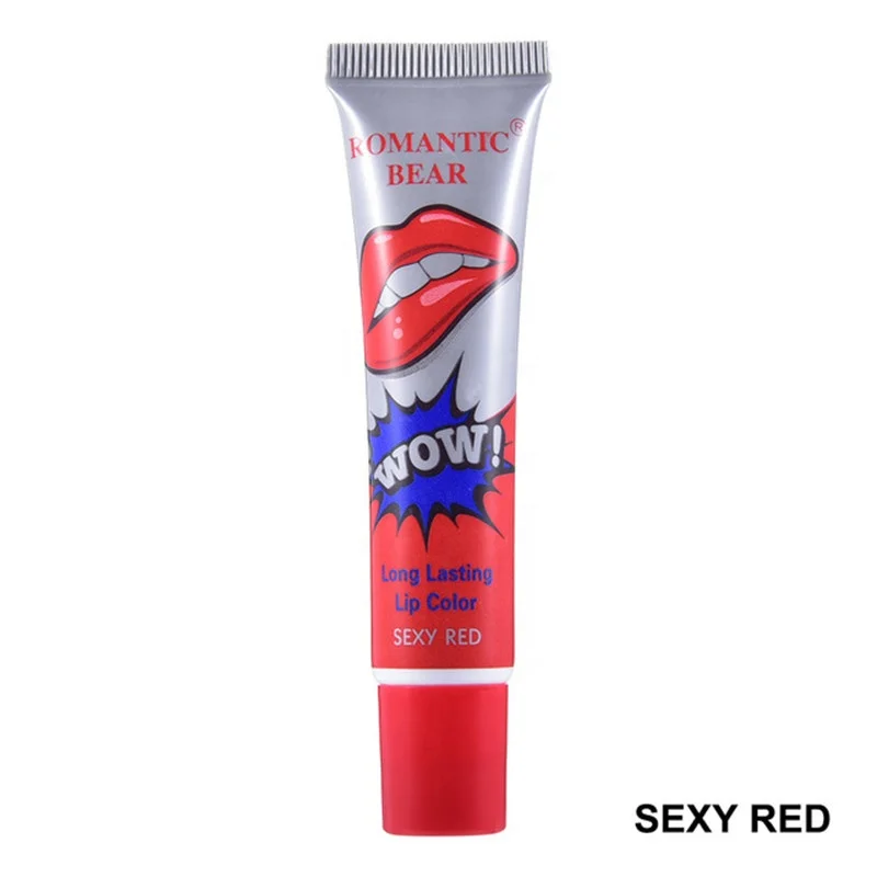 Romantic Bear 6 Colors Peel Off Lipstick Magic Matte Sexy Red Make Up Long lasting Lip Gloss Beauty Wow Lip Stick