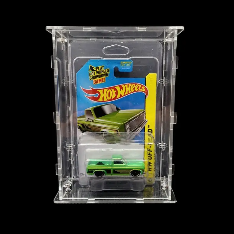 Лидер продаж прозрачная акриловая стойка с 5 слотами для колес протектор коробка хранения раздвижными дверями защитные чехлы