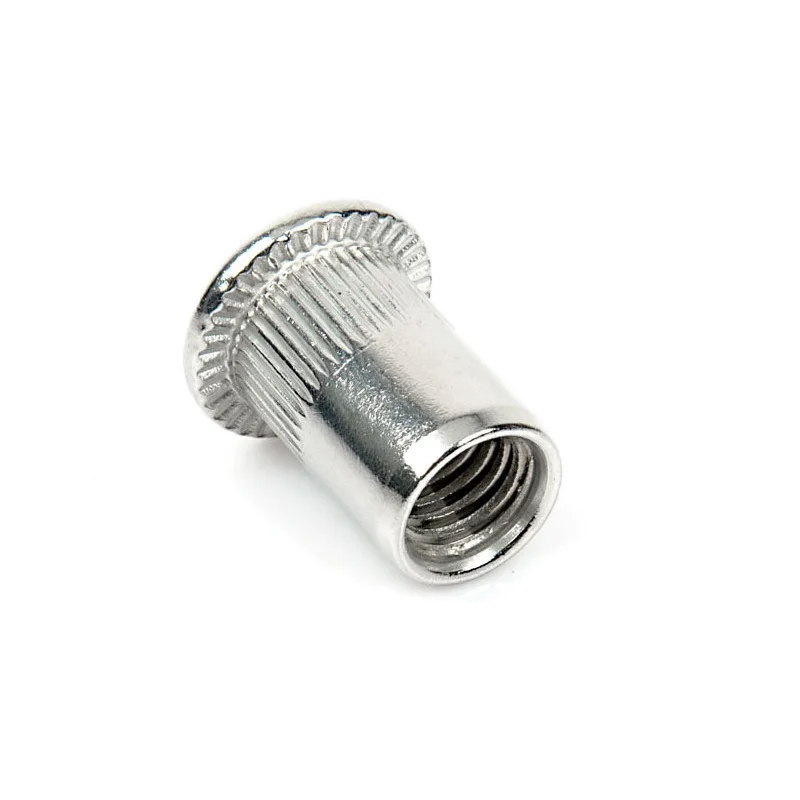 Rivet Nuts M6 M8 M10 8-18 Stainless Steel 304 M8 A2-70 Flat Head Thread Rivet Nutsert Cap Nuts Thread Rivetnut Blind Rivet Nut