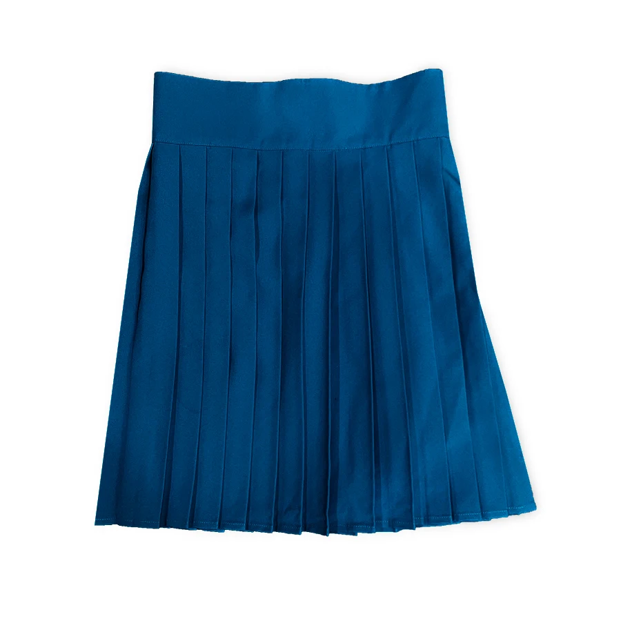 Customization Elementary Students Designs Blue Skirt School Uniform For Girl Skirts