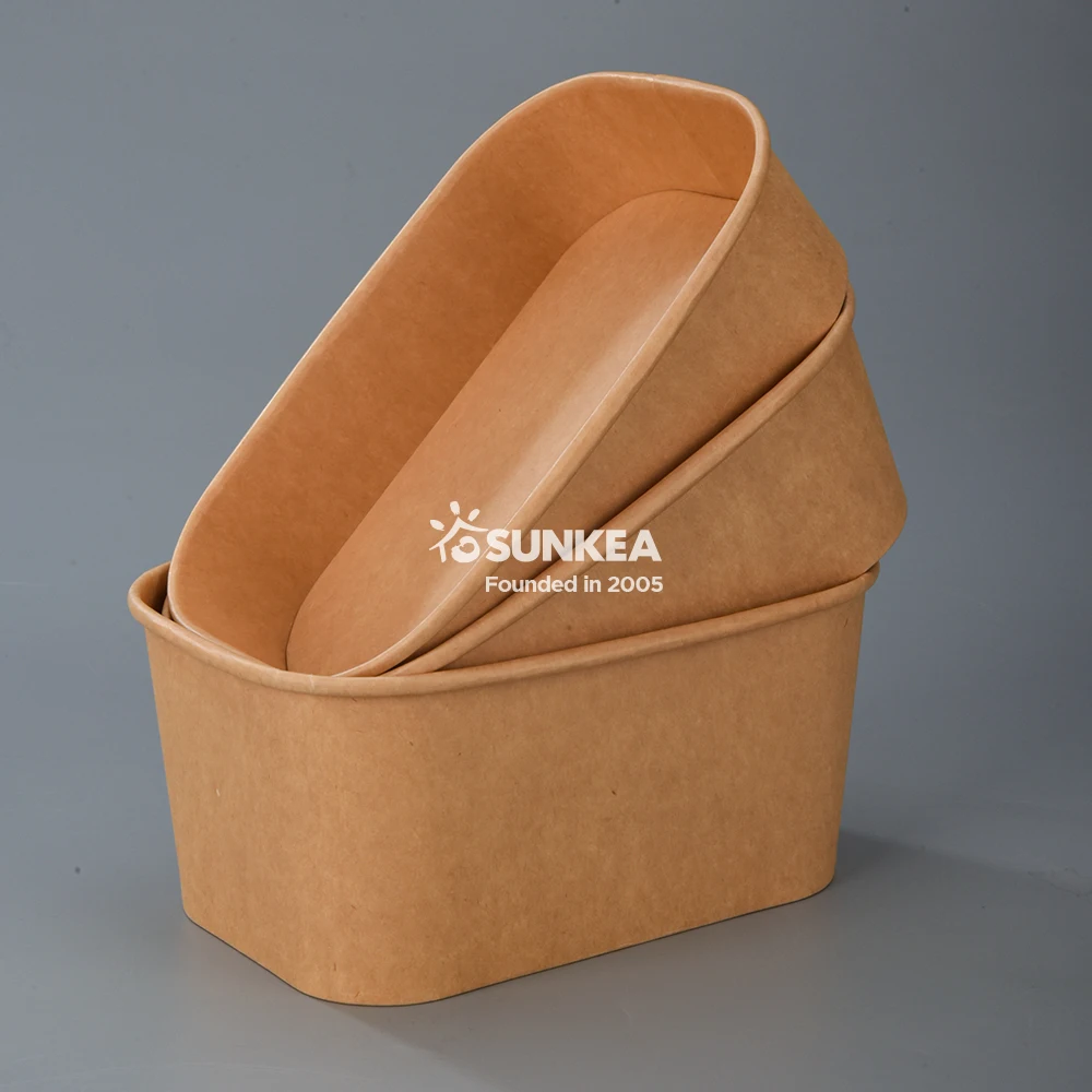 Disposable Take Away 12 oz Paper ramen Bowls With Lids