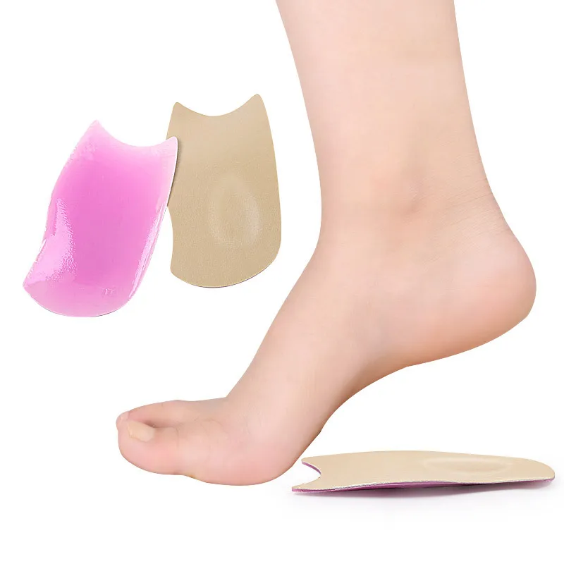 Zinsole dropshipping PU  high heels flat increase  full insole  leather arch support silicone insoles