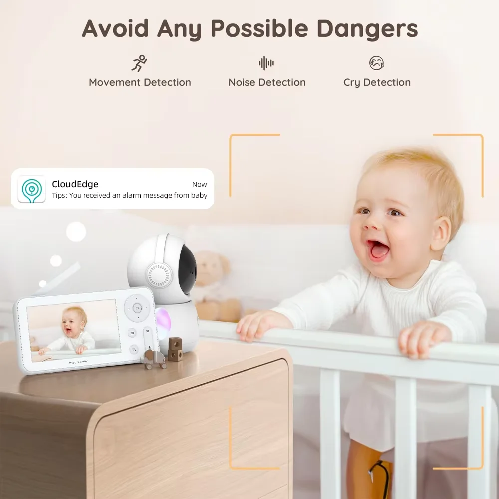 New 1080P Full HD CCTV Wireless Two-Way Audio Night Vision Smart Home Security Camera Video WiFi Baby Sleep Monitor With App