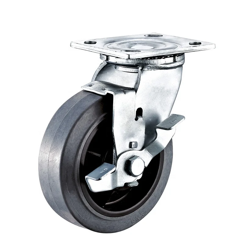 DLPO Forklift caster Swivel 1 ton heavy duty PU caster wheel for container trolley