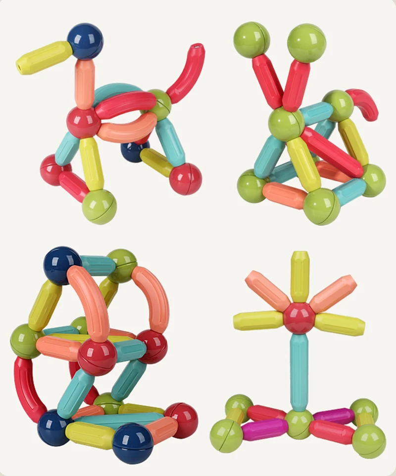 30 Years Factory Wholesale High Quality  magnetic building blocks stick balls set magnetic stick building blocks for kids