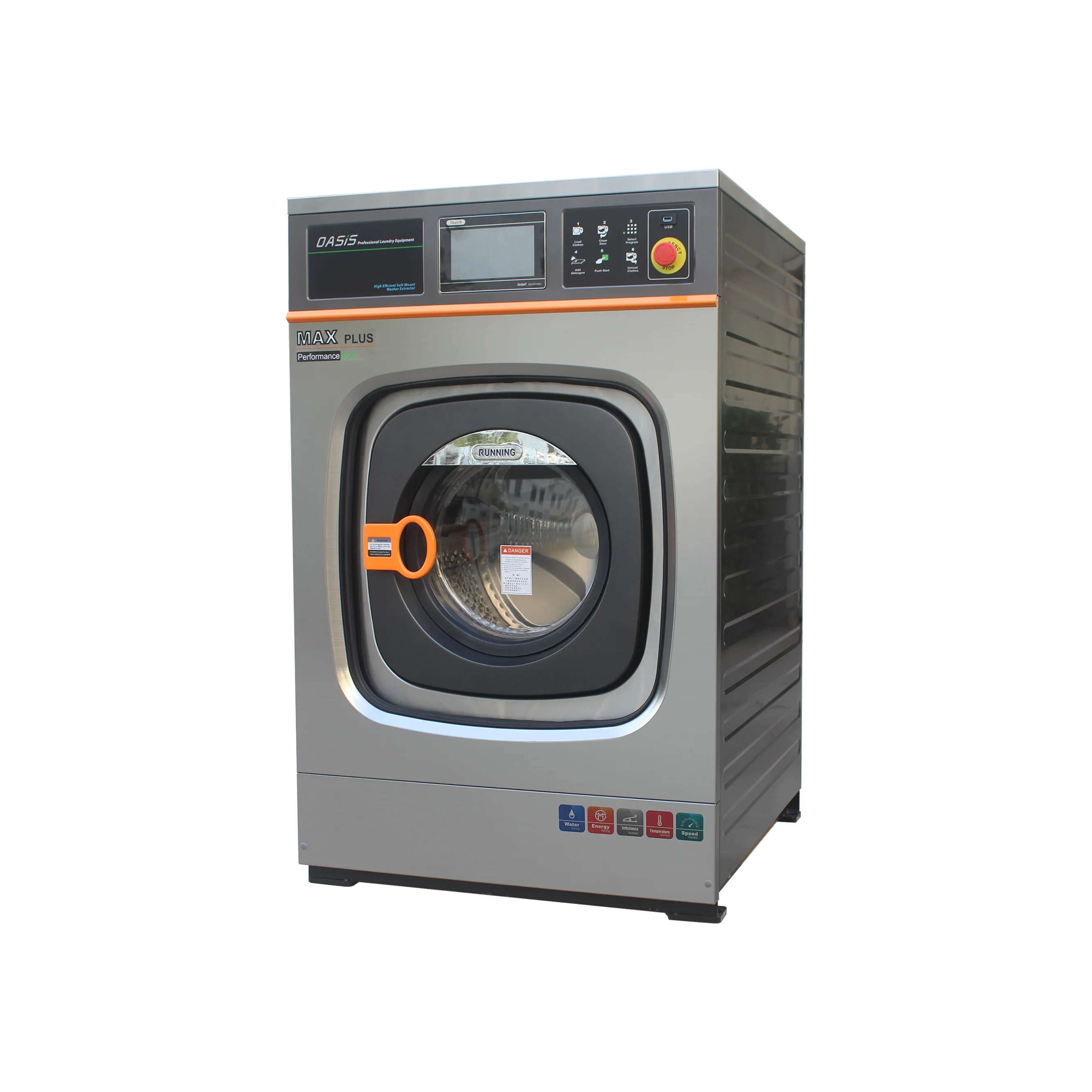 Big Size Hotel Fully-Automatic Touchscreen 10Kg 15Kg 20Kg 25Kg Washer Extractor Commercial Laundry Machine Price