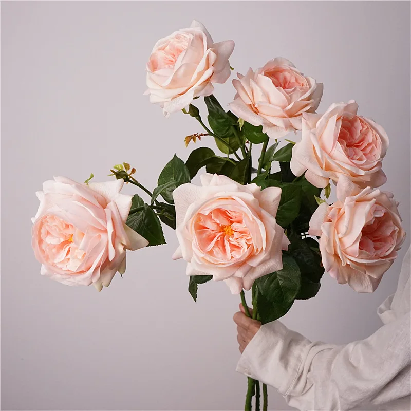 Wholesale Roses Artificial Flowers Real Touch Austin Roses Artificial Flowers For Wedding Home decoration