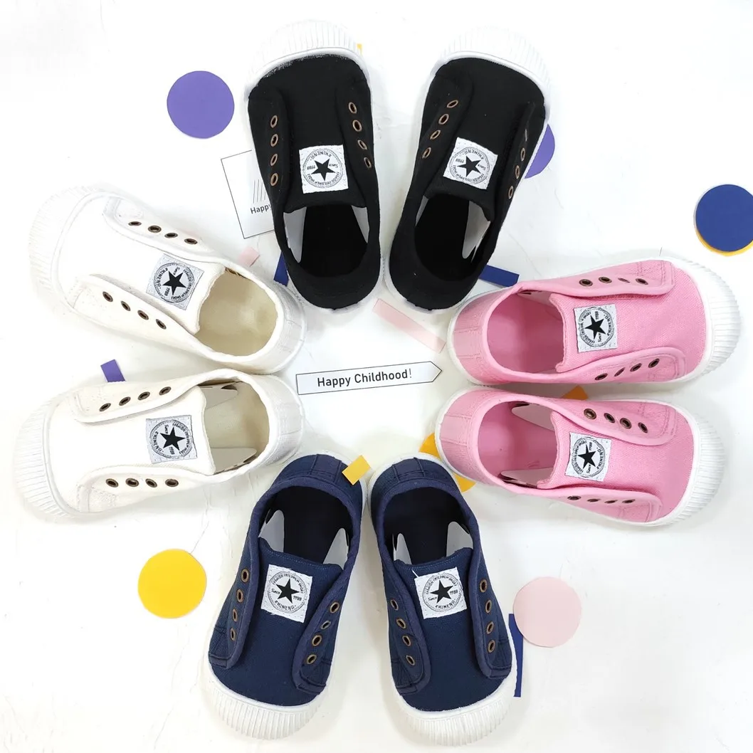 little girls boys toddler sneakers slip on baby canvas loafer shoes