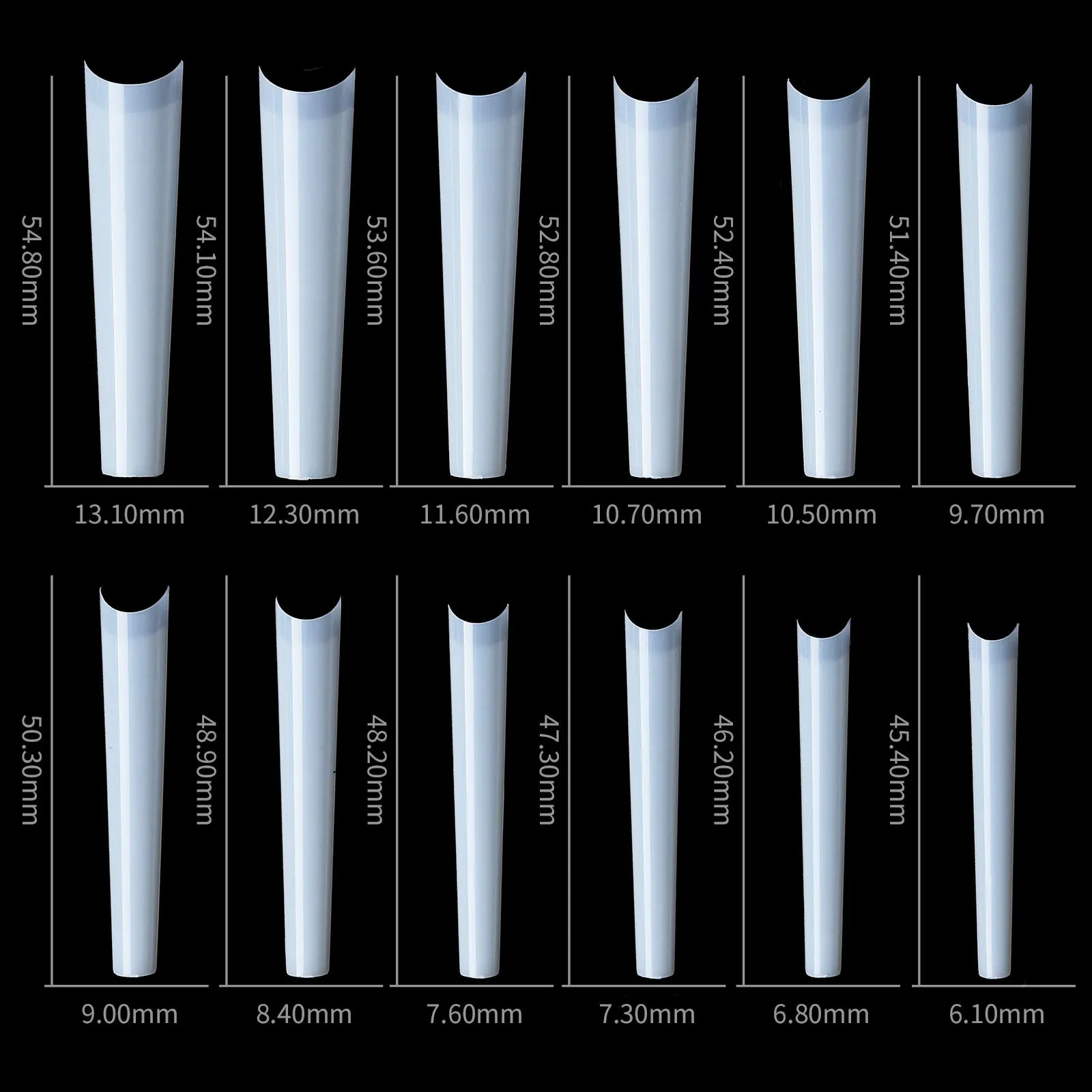 Wholesale 504pcs cream artificial nails Acrylic material nail tips rings customized XXL cowboy artificial nails for girls