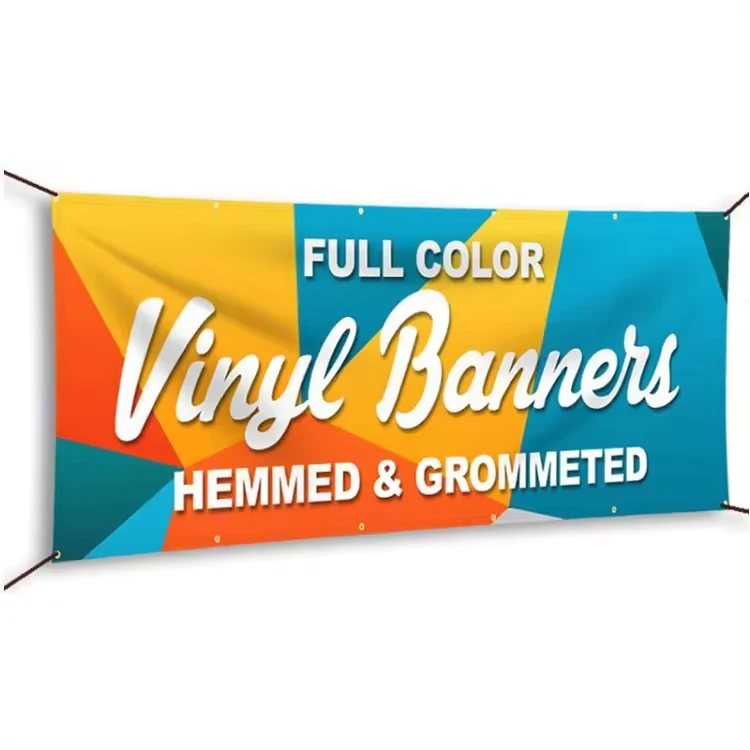 Устойчивый к разрыву полиэфирный рекламный баннер на заказ большие спортивные наружные рекламные баннеры
