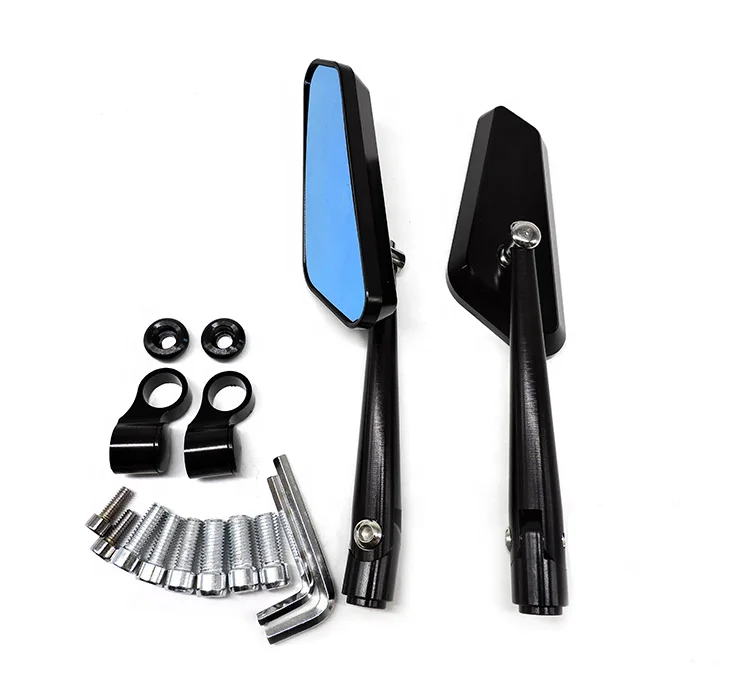 High quality Rotatable adjustable universal CNC Aluminum handle rod end mirror side mirror motorcycle racing electric scooter