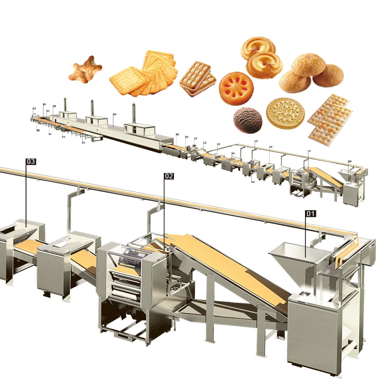 Commercial high capacity wafer biscuit machine production line