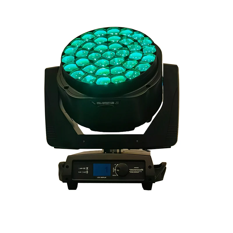 Bee Eyes 37x40W DMX 37*40W RGBW 4in1 Zoom LED Wash Moving Head Light For Disco Bar Nightclub