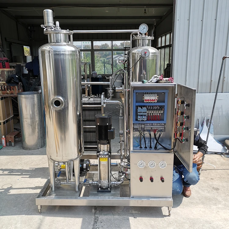 Small Scale Automatic Carbonated Soft Drink Mixer / CO2 Gas Mixing Machine