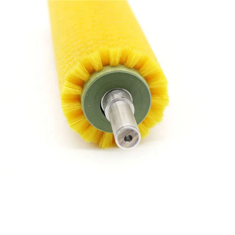 Rotating industrial soft nylon rotary polishing brush roller
