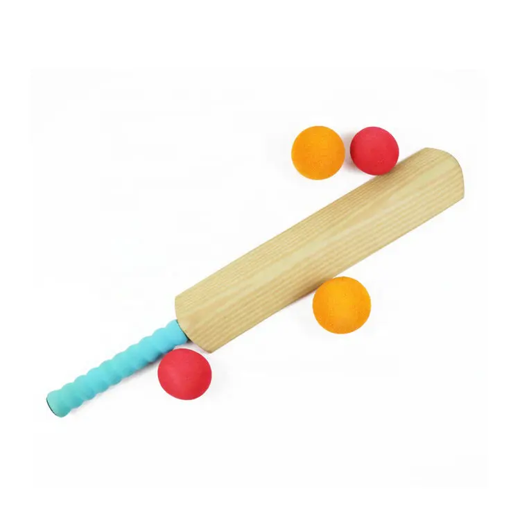 
China Foam Toys Factory Cheap Price EVA Plastic Wood Grain Junior Sports Cricket Bats 