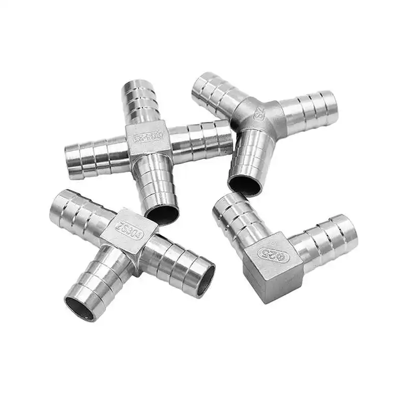 Type 304 stainless steel pagoda tee T trigeminal green pagoda hose tube hose connector