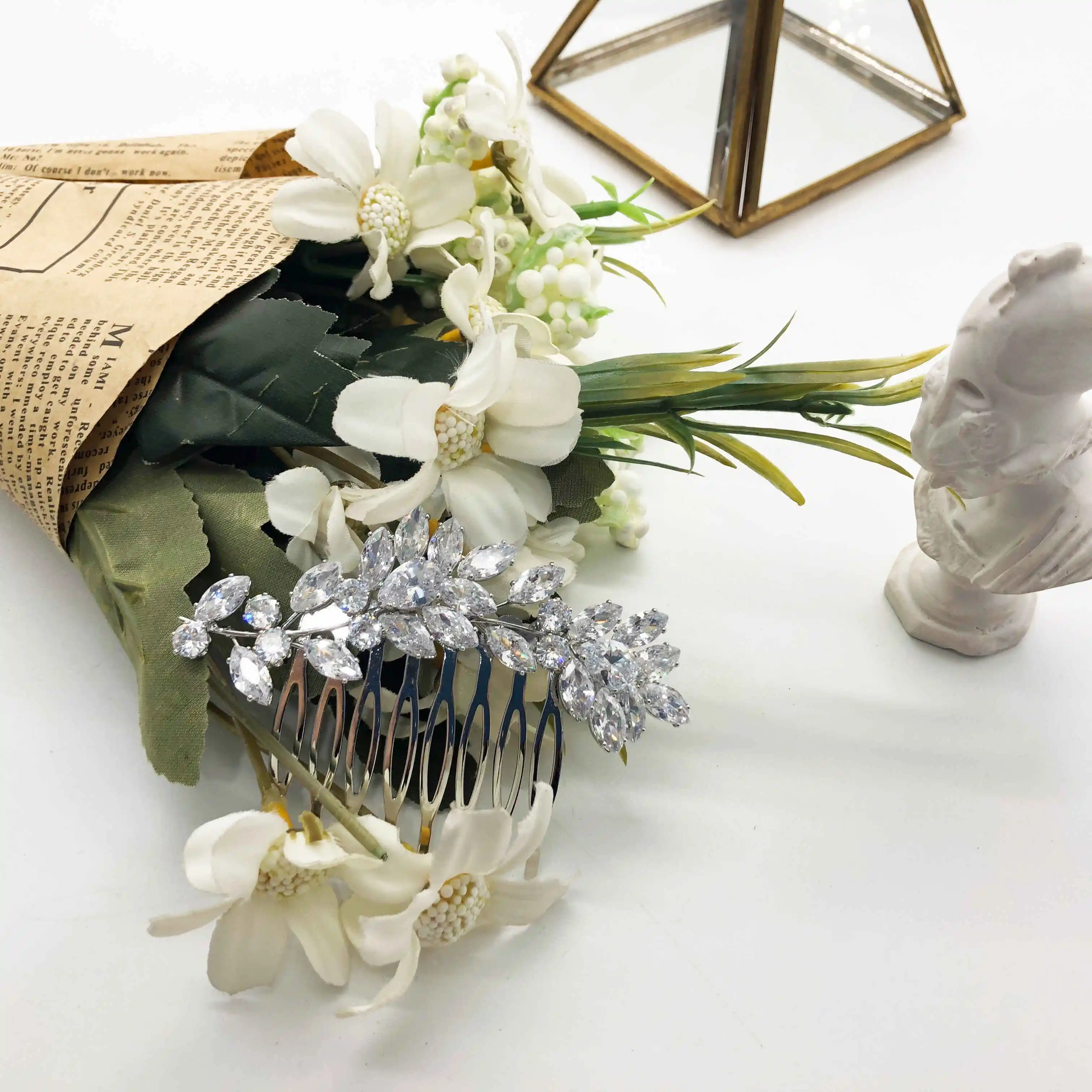GS0094 Fashion Luxury Zircon Bridal Hair Comb, Wedding Hair Comb, Bridal Hair Comb For Hair