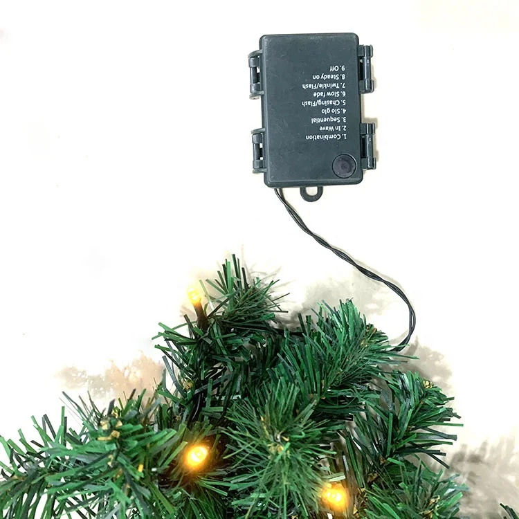 Pre-Lit 9 Feet Luxury green pvc led garland christmas