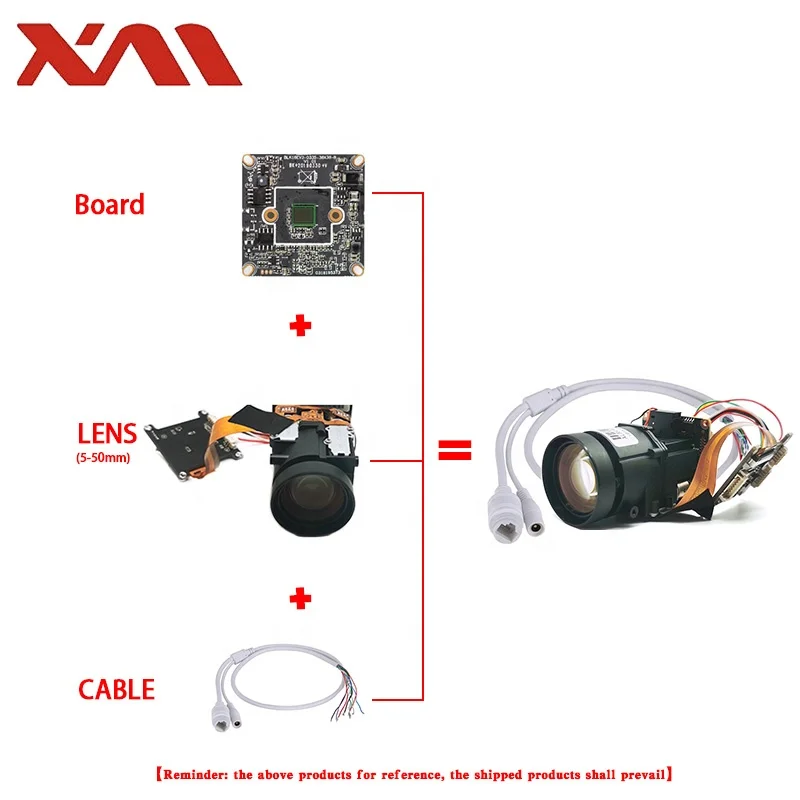 
Xmeye 85HG50PYA-S 10X Zoom 5-50mm Auto-focus Lens HI3516EV300+IMX335 5MP IP Camera Module 