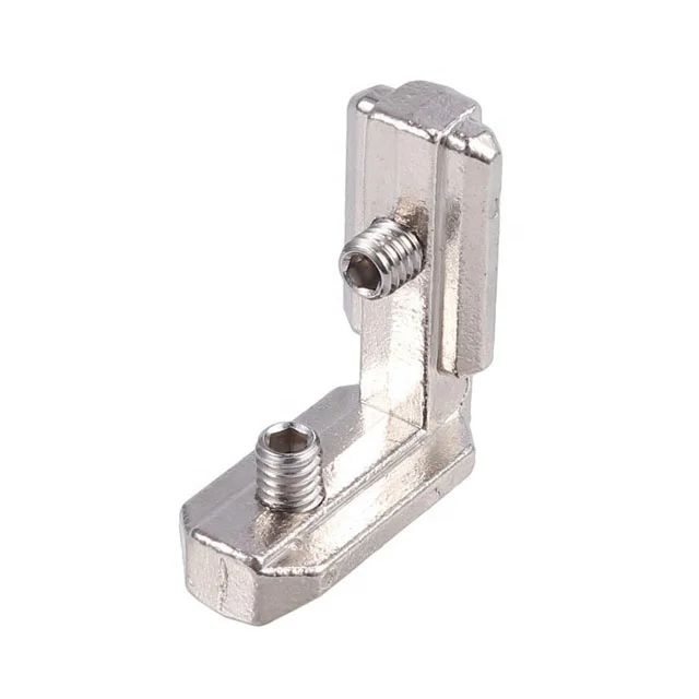 Furniture T Slot L-Shape Interior Inner Corner Connector Joint Brackets for 4040 Aluminum Profile