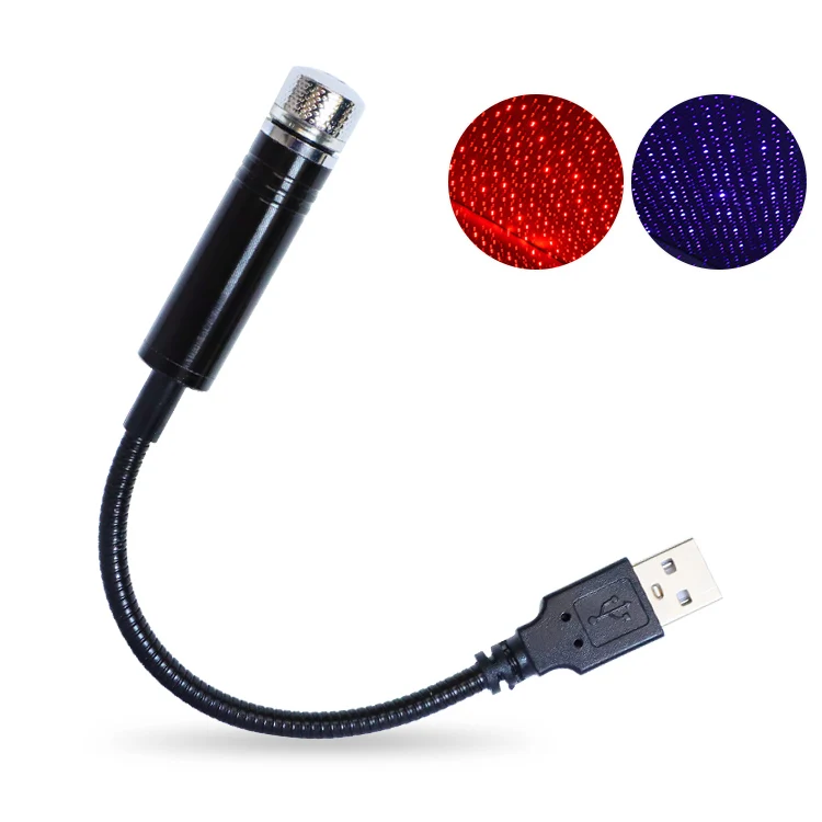 Car Roof Star Light Interior LED Starry Laser Atmosphere Ambient Projector USB Auto Decoration Night Home Decor Galaxy Lights