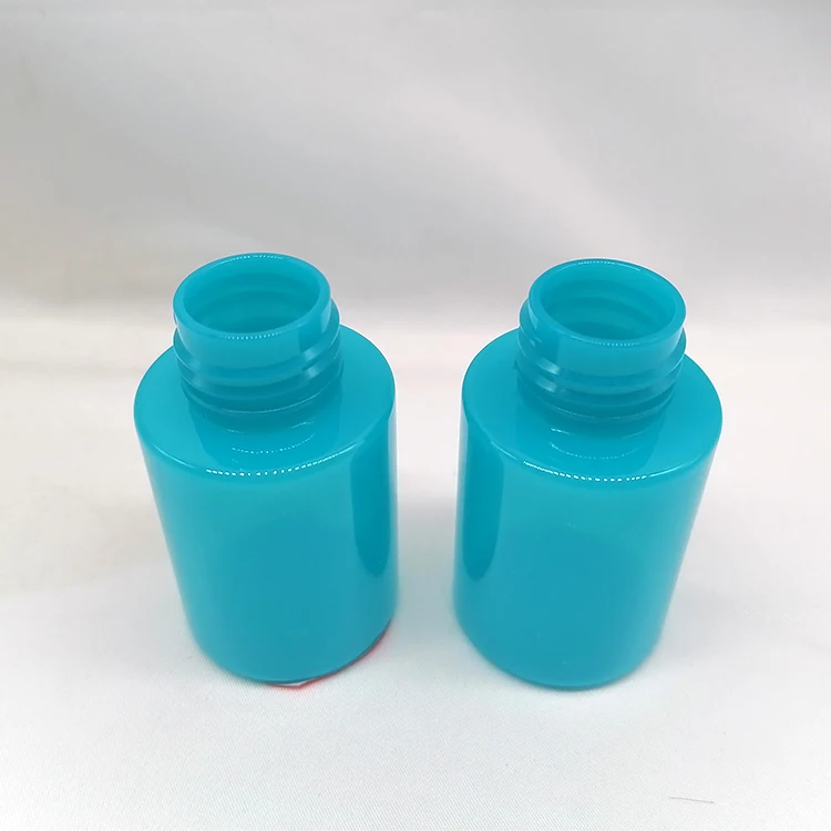 Cosmetic Custom 60ml Blue Flat Shoulder Pet Empty Serum Plastic Bottle