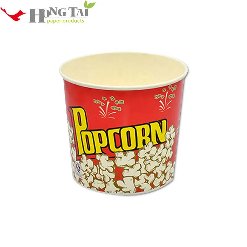 Custom print disposable paper fried chicken paper bucket popcorn paper cup